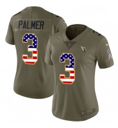 Womens Nike Arizona Cardinals 3 Carson Palmer Limited OliveUSA Flag 2017 Salute to Service NFL Jersey Womens Nike Arizona Cardinals 3 Carson Palmer Limited OliveUSA Flag 2017 Salute to Service NFL Jersey
