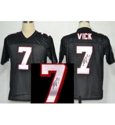Atlanta Falcons 7 Michael Vick Black Throwback M&N Signed NFL Jerseys Atlanta Falcons 7 Michael Vick Black Throwback M&N Signed NFL Jerseys