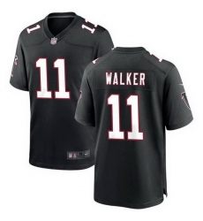Men Atlanta Falcons 11 Jalon Walker Black Stitched Game Jersey
