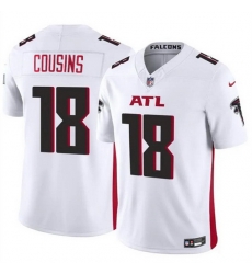 Men Atlanta Falcons 18 Kirk Cousins White 2023 F U S E Vapor Untouchable Limited Football Stitched Jersey Men Atlanta Falcons 18 Kirk Cousins White 2023 F U S E Vapor Untouchable Limited Football Stitched Jersey