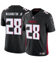 Men Atlanta Falcons 28 Carlos Washington Jr Black 2024 F U S E Vapor Untouchable Limited Stitched Football Jersey Men Atlanta Falcons 28 Carlos Washington Jr Black 2024 F U S E Vapor Untouchable Limited Stitched Football Jersey