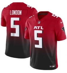 Men Atlanta Falcons 5 Drake London Red Black 2023 F U S E Vapor Untouchable Limited Stitched Football Jersey Men Atlanta Falcons 5 Drake London Red Black 2023 F U S E Vapor Untouchable Limited Stitched Football Jersey