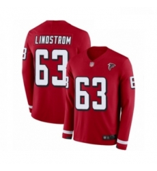 Men Atlanta Falcons 63 Chris Lindstrom Limited Red Therma Long Sleeve Football Jersey Men Atlanta Falcons 63 Chris Lindstrom Limited Red Therma Long Sleeve Football Jersey