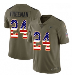 Men Nike Atlanta Falcons 24 Devonta Freeman Limited OliveUSA Flag 2017 Salute to Service NFL Jersey Men Nike Atlanta Falcons 24 Devonta Freeman Limited OliveUSA Flag 2017 Salute to Service NFL Jersey