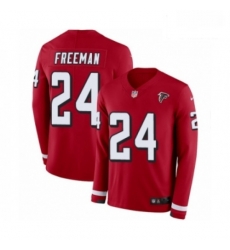 Men Nike Atlanta Falcons 24 Devonta Freeman Limited Red Therma Long Sleeve NFL Jersey Men Nike Atlanta Falcons 24 Devonta Freeman Limited Red Therma Long Sleeve NFL Jersey