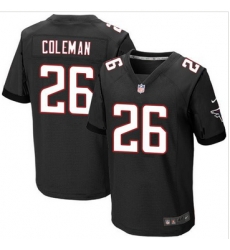 Nike Atlanta Falcons #26 Tevin Coleman Black Alternate Mens Stitched NFL Elite Jersey Nike Atlanta Falcons #26 Tevin Coleman Black Alternate Mens Stitched NFL Elite Jersey