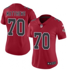 Falcons 70 Jake Matthews Red Womens Stitched Football Limited Rush Jersey Falcons 70 Jake Matthews Red Womens Stitched Football Limited Rush Jersey