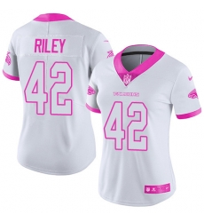 Nike Falcons #42 Duke Riley White Pink Womens Stitched NFL Limited Rush Fashion Jersey Nike Falcons #42 Duke Riley White Pink Womens Stitched NFL Limited Rush Fashion Jersey