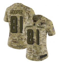 Nike Falcons #81 Austin Hooper Camo Women Stitched NFL Limited 2018 Salute to Service Jersey Nike Falcons #81 Austin Hooper Camo Women Stitched NFL Limited 2018 Salute to Service Jersey
