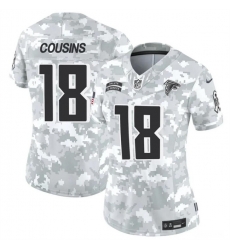 Women Atlanta Falcons 18 Kirk Cousins 2024 F U S E Arctic Camo Salute To Service Limited Stitched Football Jersey Women Atlanta Falcons 18 Kirk Cousins 2024 F U S E Arctic Camo Salute To Service Limited Stitched Football Jersey