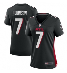 Women Atlanta Falcons 7 Bijan Robinson Black Stitched Jersey Women Atlanta Falcons 7 Bijan Robinson Black Stitched Jersey