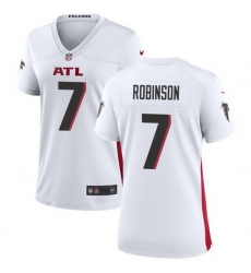 Women Atlanta Falcons 7 Bijan Robinson White 2023 Draft Stitched Jersey Women Atlanta Falcons 7 Bijan Robinson White 2023 Draft Stitched Jersey