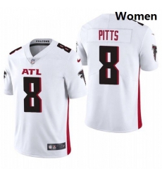 Women Atlanta Falcons #8 Kyle Pitts White 2021 Draft Jersey Women Atlanta Falcons #8 Kyle Pitts White 2021 Draft Jersey