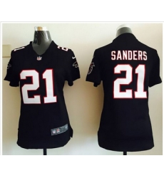Women Nike Falcons #21 Deion Sanders Black Alternate Stitched NFL Elite Jersey Women Nike Falcons #21 Deion Sanders Black Alternate Stitched NFL Elite Jersey