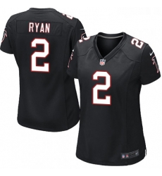 Womens Nike Atlanta Falcons 2 Matt Ryan Game Black Alternate NFL Jersey Womens Nike Atlanta Falcons 2 Matt Ryan Game Black Alternate NFL Jersey