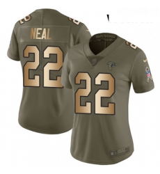 Womens Nike Atlanta Falcons 22 Keanu Neal Limited OliveGold 2017 Salute to Service NFL Jersey Womens Nike Atlanta Falcons 22 Keanu Neal Limited OliveGold 2017 Salute to Service NFL Jersey