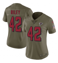 Womens Nike Falcons #42 Duke Riley Olive Stitched NFL Limited 2017 Salute to Service Jersey Womens Nike Falcons #42 Duke Riley Olive Stitched NFL Limited 2017 Salute to Service Jersey