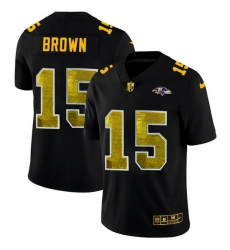 Baltimore Ravens 15 Marquise Brown Men Black Nike Golden Sequin Vapor Limited NFL Jersey Baltimore Ravens 15 Marquise Brown Men Black Nike Golden Sequin Vapor Limited NFL Jersey