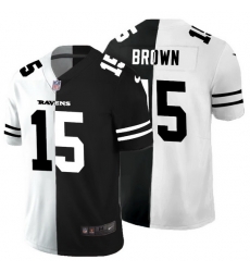 Baltimore Ravens 15 Marquise Brown Men Black V White Peace Split Nike Vapor Untouchable Limited NFL Jersey Baltimore Ravens 15 Marquise Brown Men Black V White Peace Split Nike Vapor Untouchable Limited NFL Jersey