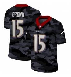 Baltimore Ravens 15 Marquise Brown Men Nike 2020 Black CAMO Vapor Untouchable Limited Stitched NFL Jersey Baltimore Ravens 15 Marquise Brown Men Nike 2020 Black CAMO Vapor Untouchable Limited Stitched NFL Jersey