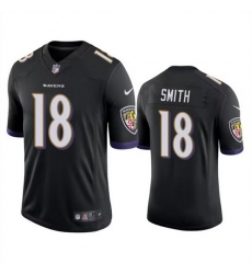 Men Baltimore Ravens 18 Roquan Smith Black Game Jersey Men Baltimore Ravens 18 Roquan Smith Black Game Jersey