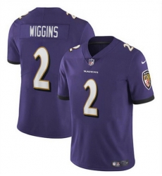 Men Baltimore Ravens 2 Nate Wiggins Purple 2024 Draft Vapor Limited Football Jersey Men Baltimore Ravens 2 Nate Wiggins Purple 2024 Draft Vapor Limited Football Jersey