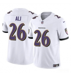 Men Baltimore Ravens 26 Rasheen Ali White 2025 F U S E  Vapor Limited Football Jersey