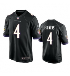 Men Baltimore Ravens 4 Zay Flowers Black Game Jersey Men Baltimore Ravens 4 Zay Flowers Black Game Jersey