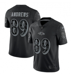 Men Baltimore Ravens 89 Mark Andrews Black Reflective Limited Stitched Football Jersey Men Baltimore Ravens 89 Mark Andrews Black Reflective Limited Stitched Football Jersey