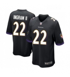 Mens Baltimore Ravens 22 Mark Ingram II Game Black Alternate Football Jersey Mens Baltimore Ravens 22 Mark Ingram II Game Black Alternate Football Jersey