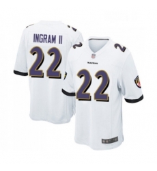 Mens Baltimore Ravens 22 Mark Ingram II Game White Football Jersey Mens Baltimore Ravens 22 Mark Ingram II Game White Football Jersey