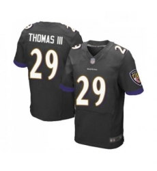 Mens Baltimore Ravens 29 Earl Thomas III Elite Black Alternate Football Jersey Mens Baltimore Ravens 29 Earl Thomas III Elite Black Alternate Football Jersey