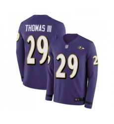 Mens Baltimore Ravens 29 Earl Thomas III Limited Purple Therma Long Sleeve Football Jersey Mens Baltimore Ravens 29 Earl Thomas III Limited Purple Therma Long Sleeve Football Jersey