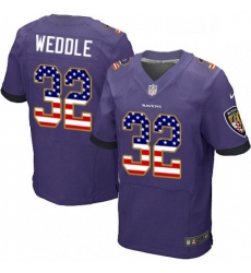 Mens Nike Baltimore Ravens 32 Eric Weddle Elite Purple Home USA Flag Fashion NFL Jersey Mens Nike Baltimore Ravens 32 Eric Weddle Elite Purple Home USA Flag Fashion NFL Jersey