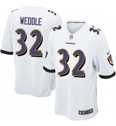 Mens Nike Baltimore Ravens 32 Eric Weddle Game White NFL Jersey Mens Nike Baltimore Ravens 32 Eric Weddle Game White NFL Jersey