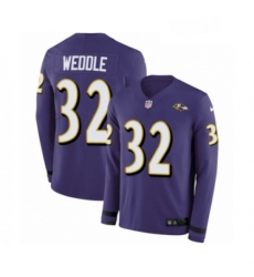 Mens Nike Baltimore Ravens 32 Eric Weddle Limited Purple Therma Long Sleeve NFL Jersey Mens Nike Baltimore Ravens 32 Eric Weddle Limited Purple Therma Long Sleeve NFL Jersey