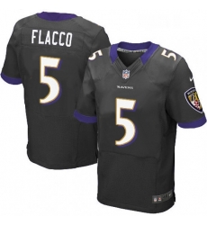 Mens Nike Baltimore Ravens 5 Joe Flacco Elite Black Alternate NFL Jersey Mens Nike Baltimore Ravens 5 Joe Flacco Elite Black Alternate NFL Jersey