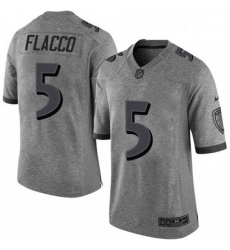 Mens Nike Baltimore Ravens 5 Joe Flacco Limited Gray Gridiron NFL Jersey Mens Nike Baltimore Ravens 5 Joe Flacco Limited Gray Gridiron NFL Jersey