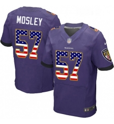 Mens Nike Baltimore Ravens 57 CJ Mosley Elite Purple Home USA Flag Fashion NFL Jersey Mens Nike Baltimore Ravens 57 CJ Mosley Elite Purple Home USA Flag Fashion NFL Jersey