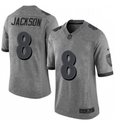 Mens Nike Baltimore Ravens 8 Lamar Jackson Limited Gray Gridiron NFL Jersey Mens Nike Baltimore Ravens 8 Lamar Jackson Limited Gray Gridiron NFL Jersey