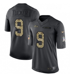 Mens Nike Baltimore Ravens 9 Justin Tucker Limited Black 2016 Salute to Service NFL Jersey Mens Nike Baltimore Ravens 9 Justin Tucker Limited Black 2016 Salute to Service NFL Jersey