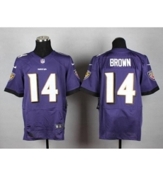 Nike Baltimore Ravens 14 Marlon Brown Purple Elite NFL Jersey Nike Baltimore Ravens 14 Marlon Brown Purple Elite NFL Jersey