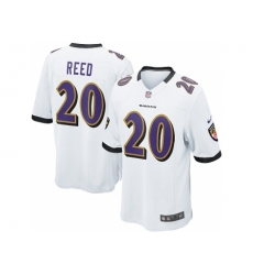 Nike Baltimore Ravens 20 Ed Reed White Game NFL Jersey Nike Baltimore Ravens 20 Ed Reed White Game NFL Jersey
