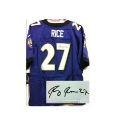 Nike Baltimore Ravens 27 Ray Rice Purple Elite Signed NFL Jersey Nike Baltimore Ravens 27 Ray Rice Purple Elite Signed NFL Jersey