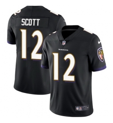 Nike Ravens #12 Jaleel Scott Black Alternate Mens Stitched NFL Vapor Untouchable Limited Jersey Nike Ravens #12 Jaleel Scott Black Alternate Mens Stitched NFL Vapor Untouchable Limited Jersey