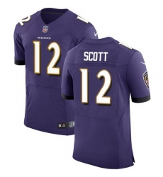 Nike Ravens 12 Jaleel Scott Purple Elite Jersey Nike Ravens 12 Jaleel Scott Purple Elite Jersey