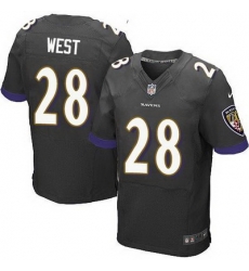 Nike Ravens #28 Terrance West Black Alternate Mens Stitched NFL New Elite Jersey Nike Ravens #28 Terrance West Black Alternate Mens Stitched NFL New Elite Jersey
