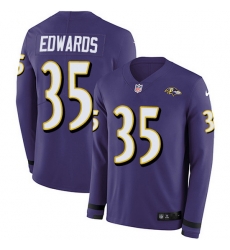 Nike Ravens 35 Gus Edwards Purple Team Color Men Stitched NFL Limited Therma Long Sleeve Jersey Nike Ravens 35 Gus Edwards Purple Team Color Men Stitched NFL Limited Therma Long Sleeve Jersey