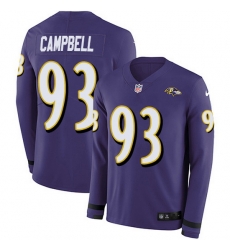 Nike Ravens 93 Calais Campbell Purple Team Color Men Stitched NFL Limited Therma Long Sleeve Jersey Nike Ravens 93 Calais Campbell Purple Team Color Men Stitched NFL Limited Therma Long Sleeve Jersey