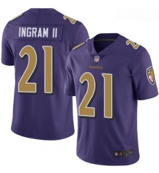 Ravens 21 Mark Ingram II Purple Men Stitched Football Limited Rush Jersey Ravens 21 Mark Ingram II Purple Men Stitched Football Limited Rush Jersey